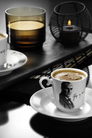Kütahya Porselen - Kütahya Porselen Atatürk Kahve Takımı 10429