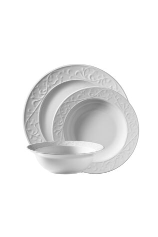 Kütahya Porselen Hanımeli 24 Parça 6 Kişilik Yemek Takımı - Kütahya Porselen