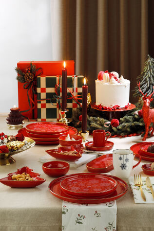 Kütahya Porselen Holyday 2 Parça 10 Cm Kase Kırmızı - Kütahya Porselen