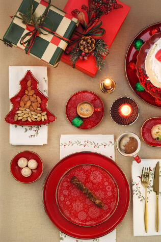 Kütahya Porselen Holyday 2 Parça 21 Cm Kayık Tabak Kırmızı - Kütahya Porselen