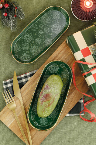 Kütahya Porselen Holyday 2 Parça 21 Cm Kayık Tabak Yeşil - Kütahya Porselen