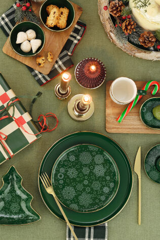 Kütahya Porselen Holyday 2 Parça 21 Cm Kayık Tabak Yeşil - Kütahya Porselen