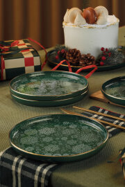 Kütahya Porselen Holyday 4 Parça 19 Cm Servis Tabağı Yeşil 