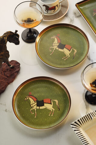 Kütahya Porselen Kadim 2 Parça 19 Cm Pasta Tabağı - Kütahya Porselen