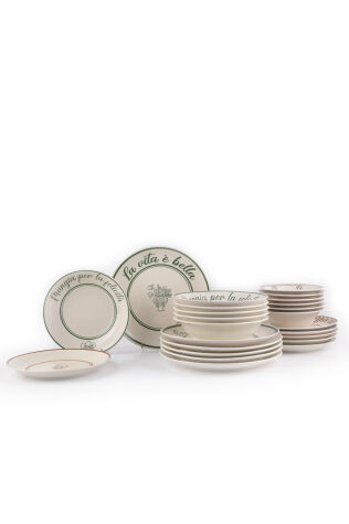 Kütahya Porselen La Dolce Vita 24 Parça 6 Kişilik Yemek Takımı - Kütahya Porselen