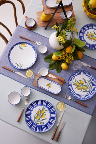 Kütahya Porselen Lemon Charm 14 Parça 6 Kişilik Kahvaltı Takımı - Kütahya Porselen