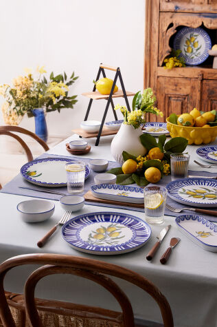 Kütahya Porselen Lemon Charm 14 Parça 6 Kişilik Kahvaltı Takımı - Kütahya Porselen