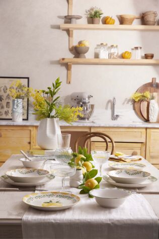 Kütahya Porselen Limoncello 24 Parça 6 Kişilik Yemek Takımı - Kütahya Porselen
