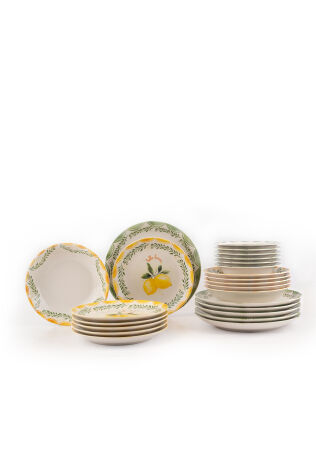 Kütahya Porselen Limoncello 24 Parça 6 Kişilik Yemek Takımı - Kütahya Porselen
