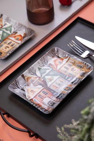 Kütahya Porselen Magicland 18x13 2 Parça Düz Tabak - Kütahya Porselen