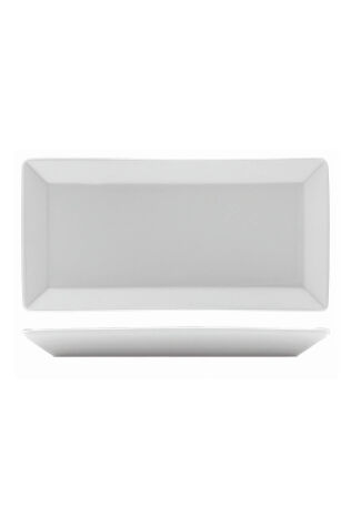 Kütahya Porselen Maya 33X26 cm. Kayık Tabak Dekorsuz - Kütahya Porselen