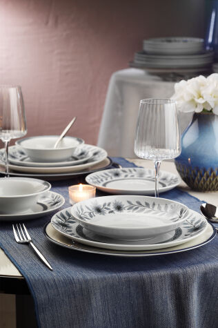 Kütahya Porselen Meadow 24 Parça 6 Kişilik Yemek Takımı - Kütahya Porselen