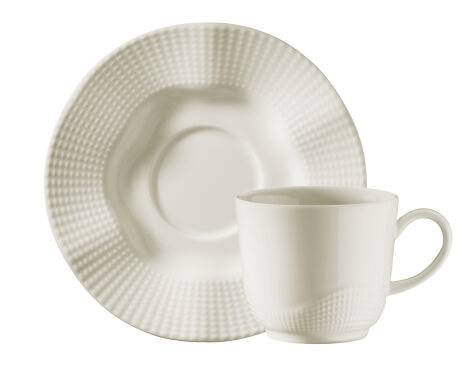 Kütahya Porselen Milena 12 Parça 6 Kişilik Kahve Fincan Takımı Krem - Kütahya Porselen