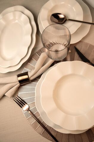 Kütahya Porselen Milena 26 Parça 6 Kişilik Yemek Takımı - Kütahya Porselen