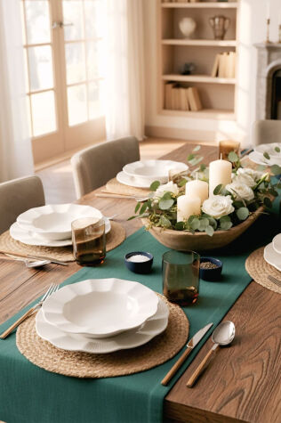 Kütahya Porselen Milena 51 Parça 12 Kişilik Yemek Takımı - Kütahya Porselen