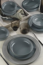 Kütahya Porselen Moderna 12 Parça 4 Kişilik Yemek Takımı Mavi 