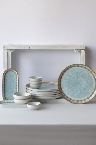 Kütahya Porselen 14 Parça 6 Kişilik Kahvaltı Takımı Seashore - Kütahya Porselen