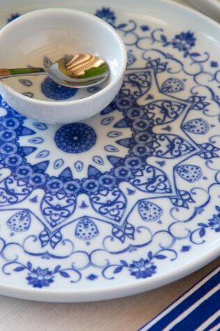 Kütahya Porselen 14 Parça 6 Kişilik Kahvaltı Takımı Blu Loto - Kütahya Porselen