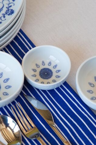 Kütahya Porselen 14 Parça 6 Kişilik Kahvaltı Takımı Blu Loto - Kütahya Porselen