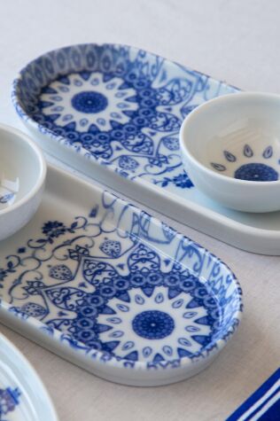 Kütahya Porselen 14 Parça 6 Kişilik Kahvaltı Takımı Blu Loto - Kütahya Porselen