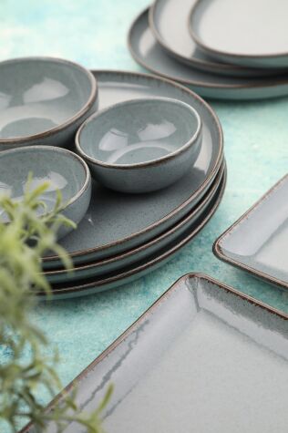 Kütahya Porselen Moderna 14 Parça 6 Kişilik Kahvaltı Takımı Mavi - Kütahya Porselen