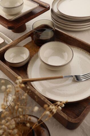 Kütahya Porselen Moderna 14 Parça 6 Kişilik Kahvaltı Takımı Tarçın - Kütahya Porselen