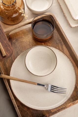 Kütahya Porselen Moderna 14 Parça 6 Kişilik Kahvaltı Takımı Tarçın - Kütahya Porselen