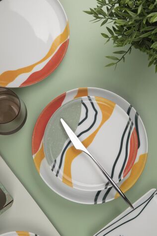 Kütahya Porselen Moderna 18 Parça 6 Kişilik İkram Seti Estate - Kütahya Porselen