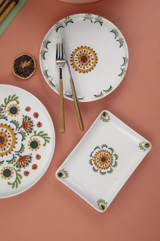 Kütahya Porselen Moderna 18 Parça 6 Kişilik İkram Seti Natural - Kütahya Porselen