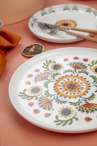 Kütahya Porselen Moderna 18 Parça 6 Kişilik İkram Seti Natural - Kütahya Porselen