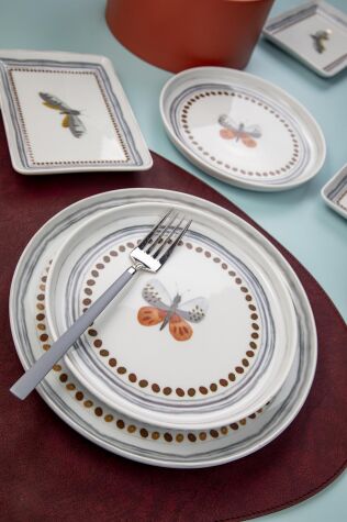 Kütahya Porselen Moderna 18 Parça 6 Kişilik İkram Seti Plasebo - Kütahya Porselen