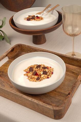 Kütahya Porselen Moderna 2 li 20 Cm Kase Krem - Kütahya Porselen