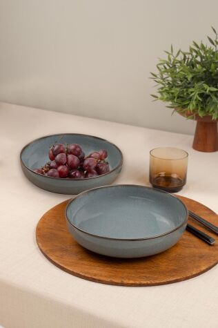 Kütahya Porselen Moderna 2 li 20 Cm Kase Mavi - Kütahya Porselen