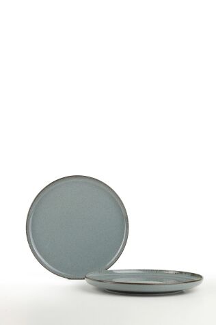 Kütahya Porselen Moderna 2 Parça 27 Cm Düz Tabak Mavi - Kütahya Porselen