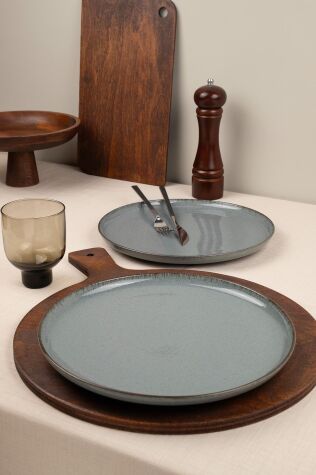 Kütahya Porselen Moderna 2 Parça 27 Cm Düz Tabak Mavi - Kütahya Porselen