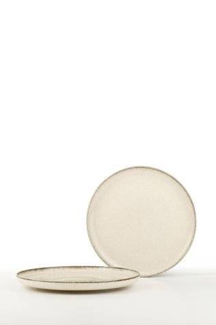 Kütahya Porselen Moderna 2 Parça 24 Cm Düz Tabak Tarçın - Kütahya Porselen