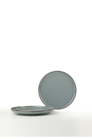 Kütahya Porselen Moderna 2 Parça 24cm Düz Tabak Mavi - Kütahya Porselen