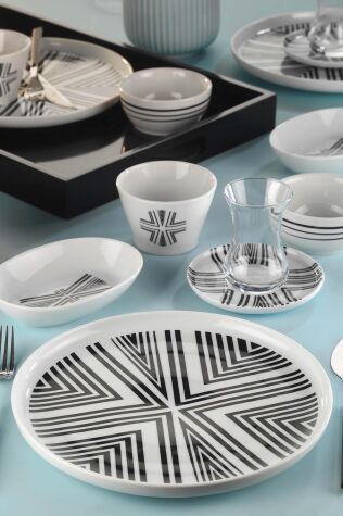 Kütahya Porselen Moderna 30 Parça 6 Kişilik Kahvaltı Takımı 12006 - Kütahya Porselen