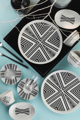 Kütahya Porselen Moderna 30 Parça 6 Kişilik Kahvaltı Takımı 12006 - Kütahya Porselen