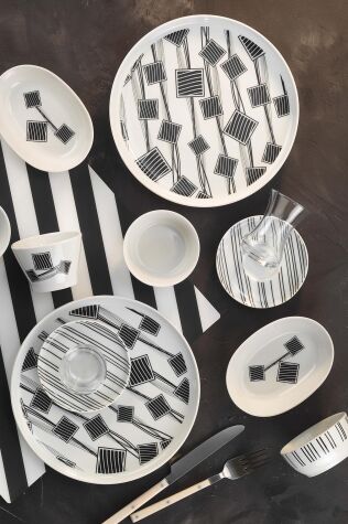 Kütahya Porselen Moderna 30 Parça 6 Kişilik Kahvaltı Takımı 12007 - Kütahya Porselen