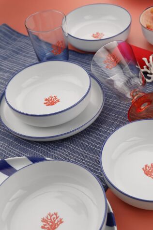 Kütahya Porselen Moderna 4 Parça 15 Cm Kase Coral Paradise - Kütahya Porselen