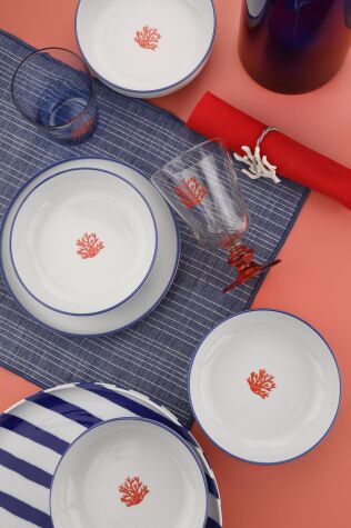 Kütahya Porselen Moderna 4 Parça 15 Cm Kase Coral Paradise - Kütahya Porselen