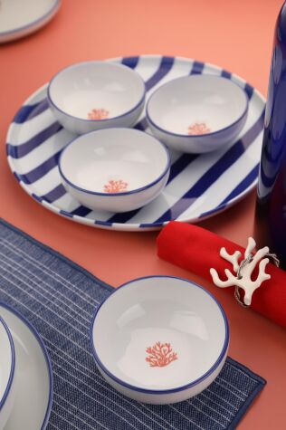 Kütahya Porselen Moderna 4 Parça 8 Cm Kase Coral Paradise - Kütahya Porselen