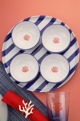 Kütahya Porselen Moderna 4 Parça 8 Cm Kase Coral Paradise - Kütahya Porselen