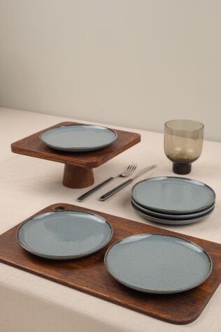 Kütahya Porselen Moderna 6 Parça 15cm Pasta Tabağı Mavi - KÜTAHYA PORSELEN