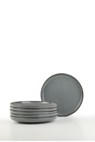 Kütahya Porselen Moderna 6 Parça 19cm Pasta Tabağı Mavi - Kütahya Porselen