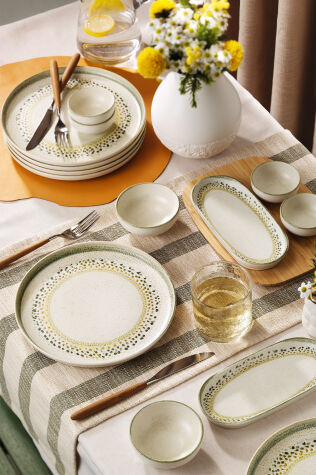 Kütahya Porselen Doğanın Ritimleri 14 Parça 6 Kişilik Kahvaltı Takımı - Kütahya Porselen