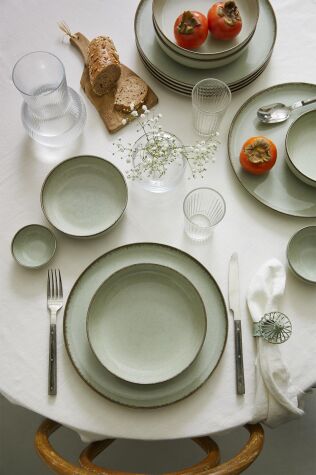 Kütahya Porselen Green 16 Parça 4 Kişilik Yemek Takımı - Kütahya Porselen