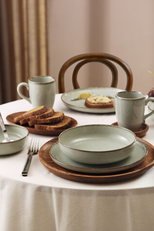 Kütahya Porselen Green 16 Parça 4 Kişilik Yemek Takımı - Kütahya Porselen