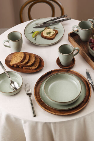 Kütahya Porselen Green 16 Parça 4 Kişilik Yemek Takımı - Kütahya Porselen